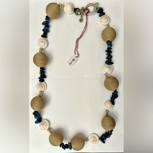 Natural Wrapped & Sodalite Beads Necklace